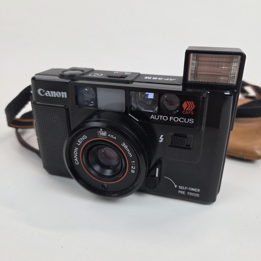 Canon AF35M Autoboy Point Shoot 35mm Film Camera 38mm F2.8 Lens Powers On *READ*